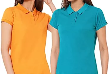 Women's neck polo T-shirt pack of 2