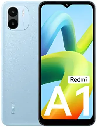 Redmi A1 (Light Blue, 2GB RAM, 32GB Storage) | Helio A22 | 5000 mAh Battery | 8MP AI Dual Cam | Leather Texture Design | Android 12