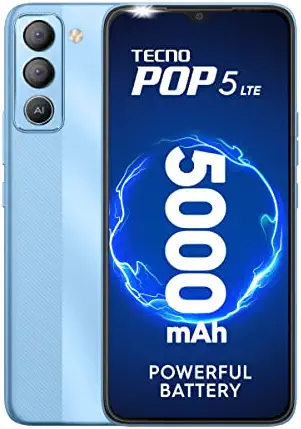 Tecno Pop 5 LTE (Ice Blue, 2GB RAM,32GB Storage) | Front Flash | 8MP Dual Camera