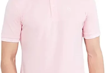 Scott International Men's Cotton Regular Fit Solid Polo Neck T-Shirt