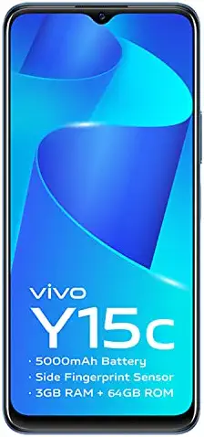 vivo Y15C (Mystic Blue, 3GB RAM, 64GB Storage)