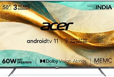 Acer 126 cm (50 inches) H Series 4K Ultra HD Android Smart LED TV AR50AR2851UDPRO (Black) 26% off
