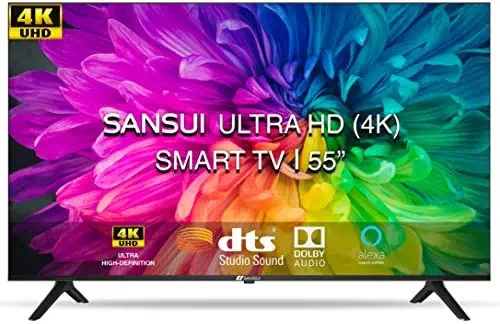 Sansui 140cm (55 inches) 4K Ultra HD Certified Android LED TV JSW55ASUHD (Mystique Black) With Dolby Audio and DTS