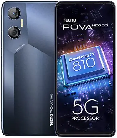 Tecno POVA Neo 5G (Sapphire Black,7GB RAM,128GB Storage) | 6000mAh Battery | FHD+ Display | 50MP Rear Camera