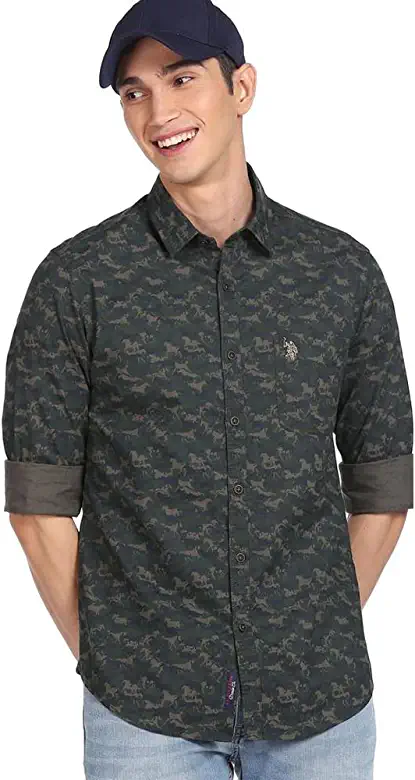 U.S. POLO ASSN. Men casual shirt button