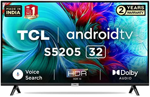 TCL 80 cm (32 inches) HD Ready Certified Android Smart LED TV 32S5205 (Black) 61% off