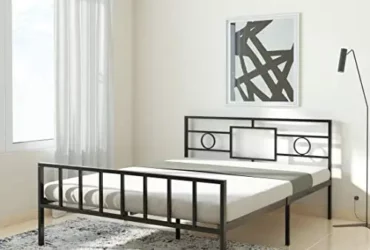 Amazon Brand – Solimo Cyrus Metal Queen Bed (Black) 42% off