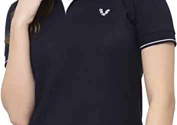 Womens Polo Collar Neck T-Shirt Top