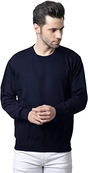 VIMAL JONNEY Fleece Round Neck Printed Maroon Sweatshirt for Men-SW_Printed_01-P