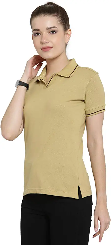 Scott International Women's 100% Pure Organic Cotton Polo T-Shirt
