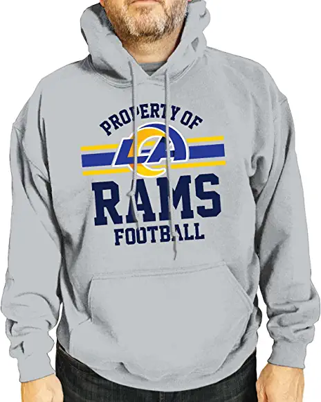 NFL Adult Property of Hooded Sweatshirt, Team Apparel, Fleece Pullover Hoodie for Men and Women