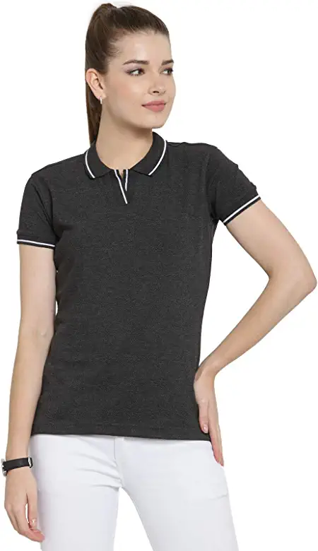 Scott International Women's 100% Pure Organic Cotton Polo T-Shirt