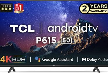 TCL 126 cm (50 inches) 4K Ultra HD Certified Android Smart LED TV 50P615 (Black)