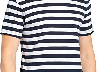 AMERICAN CREW Men's Polo Collar Full Sleeves Striped T-Shirt