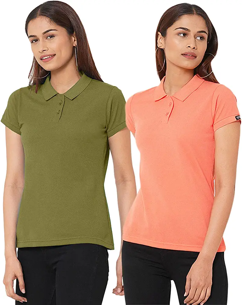 Women's polo neck collered fit Polo Shirt