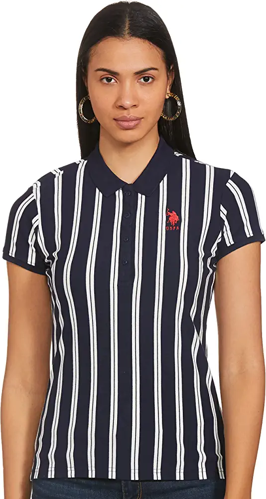 U.S. POLO ASSN. Women's Band Collar T-Shirt