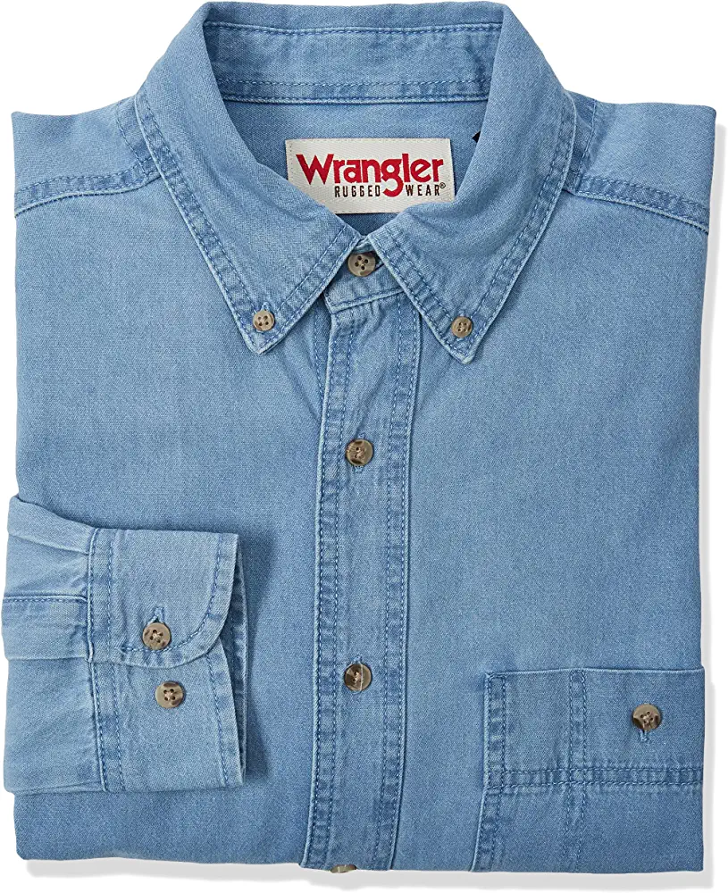 Wrangler Men one pocket denim shirt