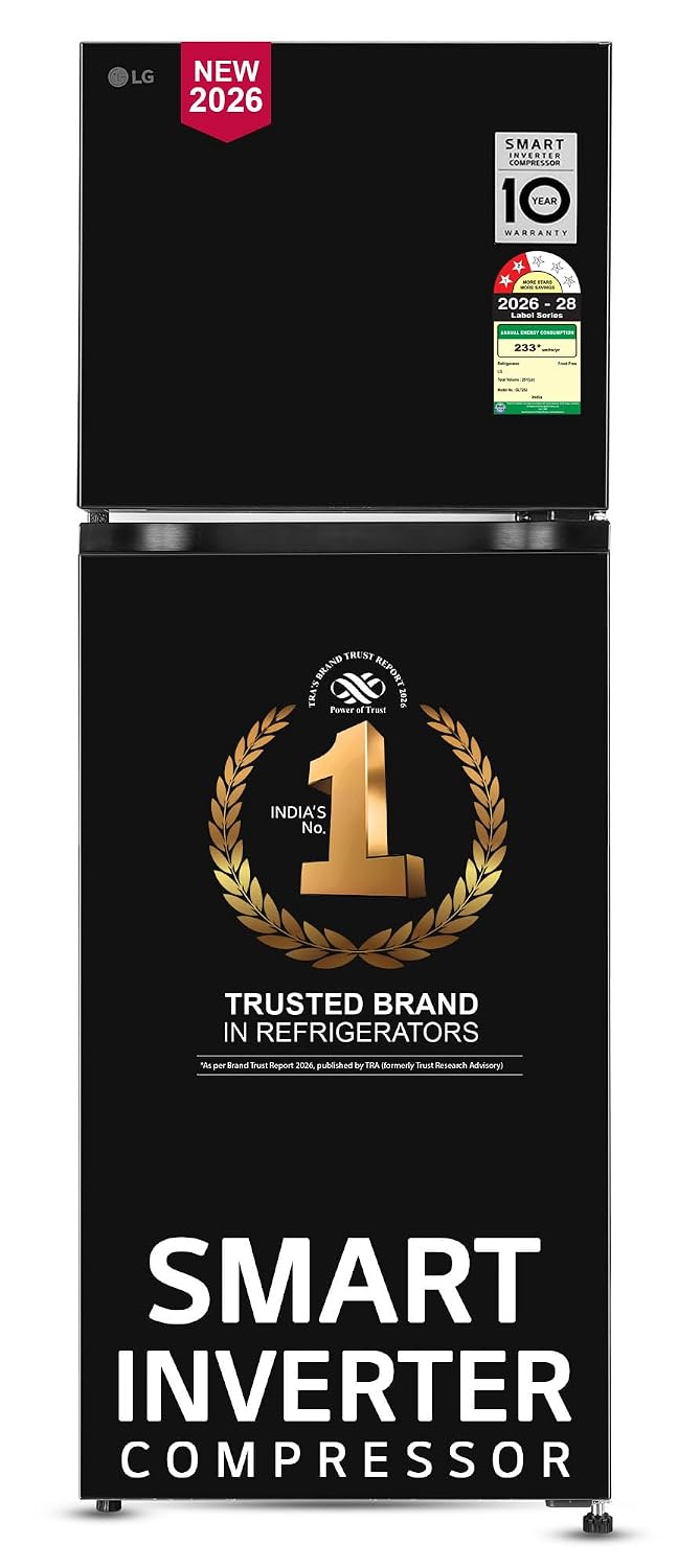 LG 251L Frost-Free Double Door Fridge (GLT2526WWOB, Black) – Brand New