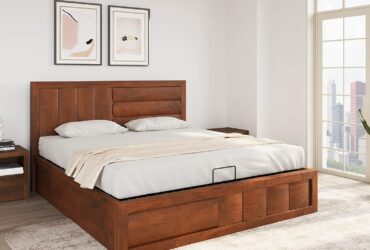 Nilkamal Gladiator King Bed with Hydraulic Storage – Brown (Like New)