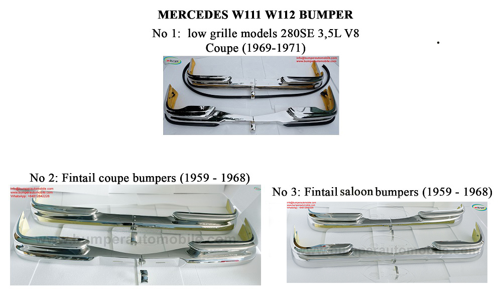 Mercedes W111 W112 Model Saloon And Coupe/Cabriolet