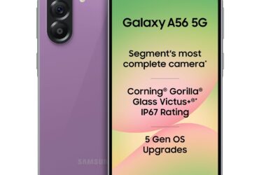 Samsung Galaxy A56 5G Mobile (Awesome Violet Glow, 8GB, 256GB) |
